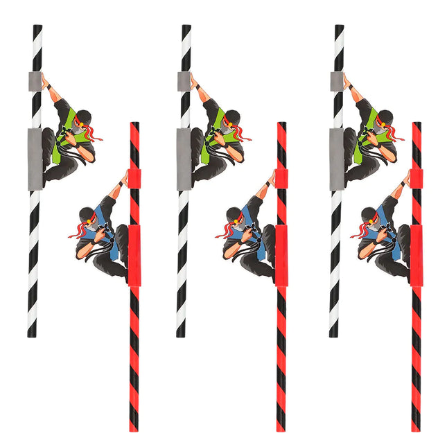 Ninja sugrör 20cm 6st