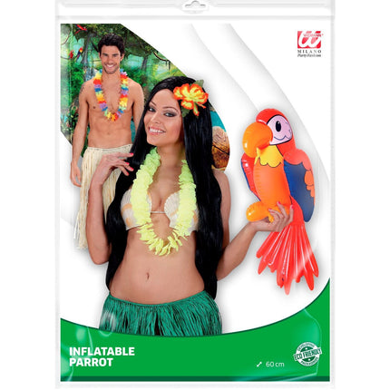 Papegoja uppblåsbar 60cm