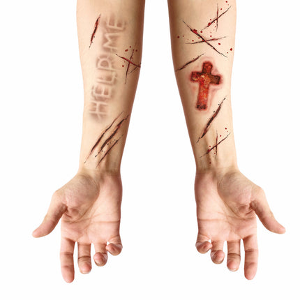 Halloween falska tatueringar besatta