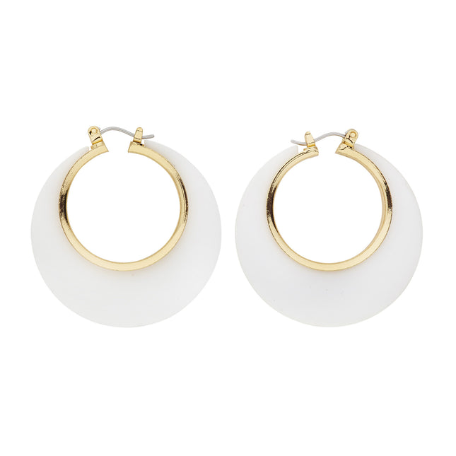 Disco 70S örhängen vitguld