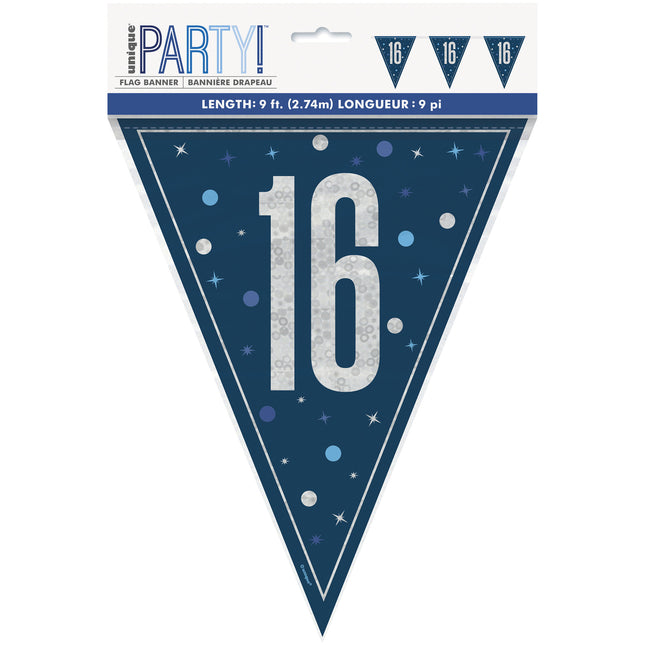 16 år Girlang blå 2,5 m