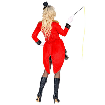 Cirkusdräkt Röd Svart Dam