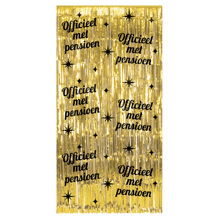 Pension Dörrgardin Guld Svart