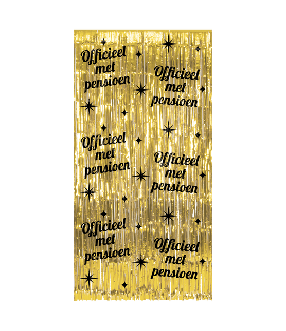 Pension Dörrgardin Guld Svart