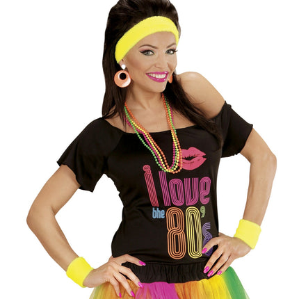 Neon gula svettband 2 delar