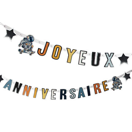 Space Party Letter Girlang Yoyeux Anniversaire 2,5m