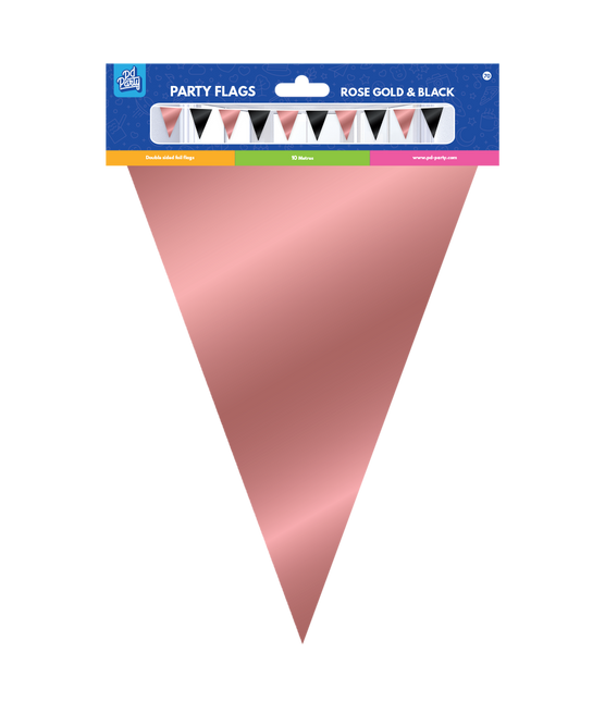 Roséguld Svart Girland Metallic 10m