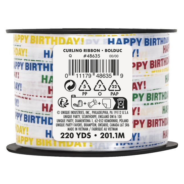 Happy Birthday-band 2,1 m