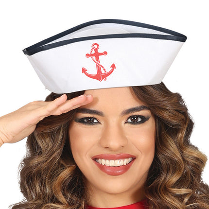 Kostym Blå Vit Damer Sailor