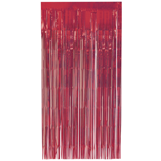 Röd dörrgardin 2m
