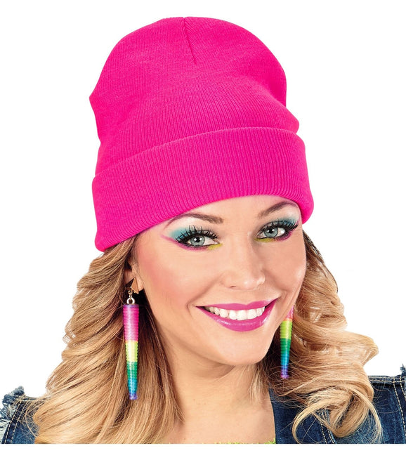 Neonrosa hatt
