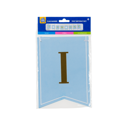 1 år Banderoll Blå