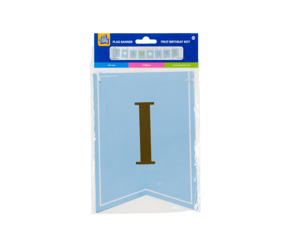1 år Banderoll Blå