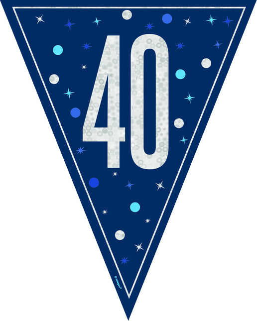 40 år Girlang Blå 2,5m