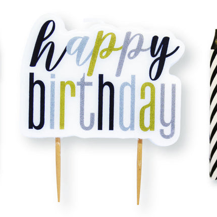 Happy Birthday-ljus färgade 13st