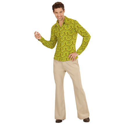 Disco 70S Blus Grön Tapet för män