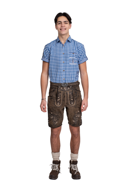 Lederhose Brun Kort Vintage för män