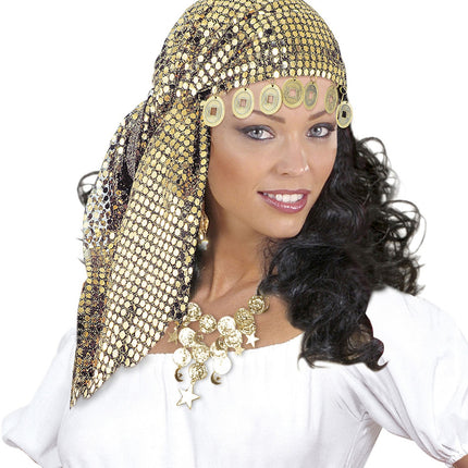 Guldpannband paljetter