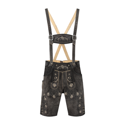 Läderhose Brun Grå Kort Antik för män