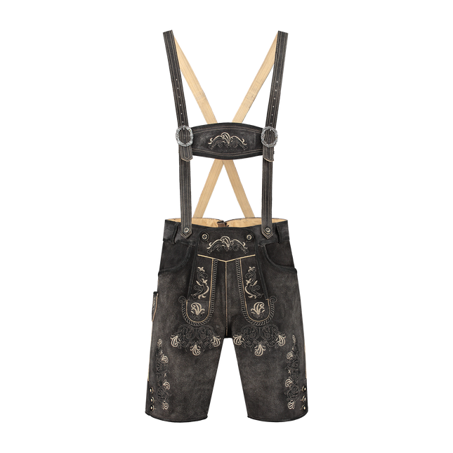 Läderhose Brun Grå Kort Antik för män