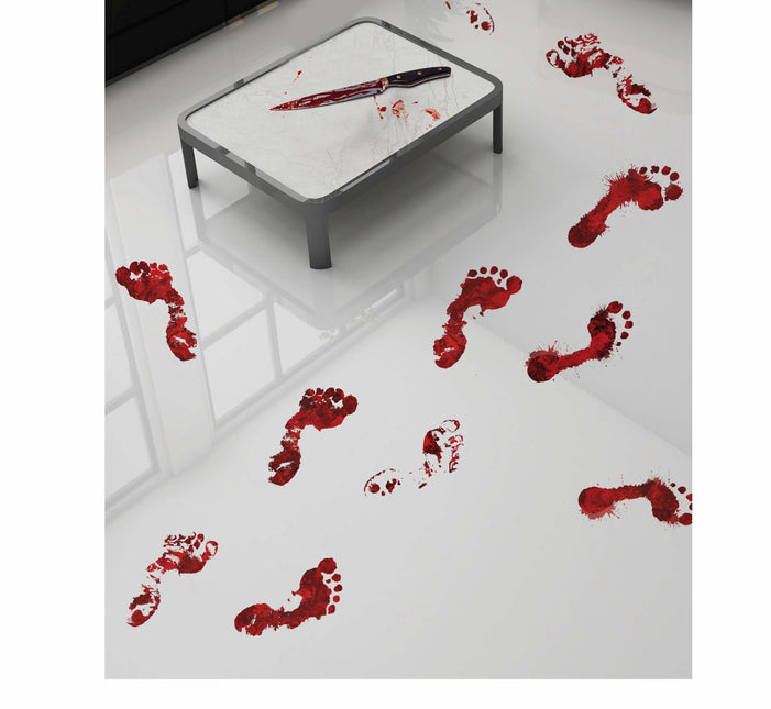 Halloween-dekoration Sticker Fotavtryck