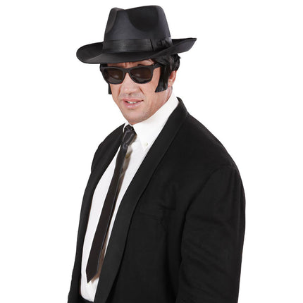 Svart slips Blues Brother