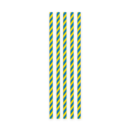 Blå Gula Sugrör Kartong 20st