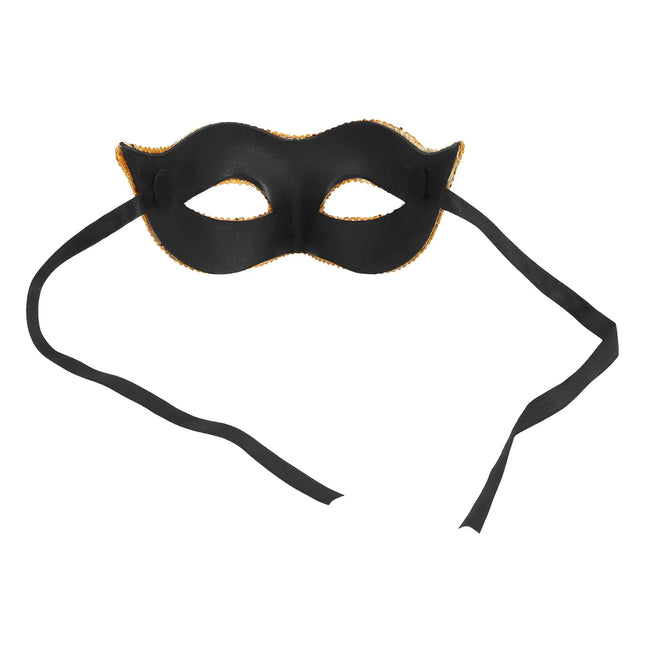 Gyllene ögonmask paljetter