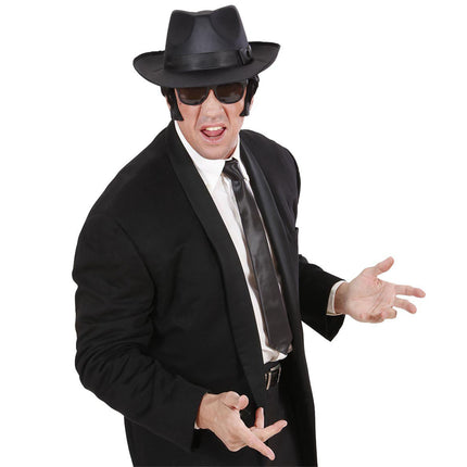 Svart slips Blues Brother