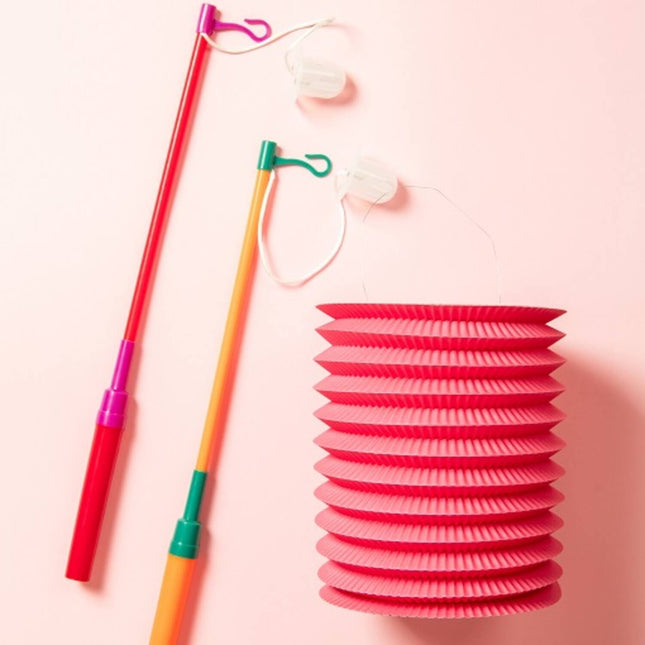 Lyktpinne Orange 40cm inkl. batteri