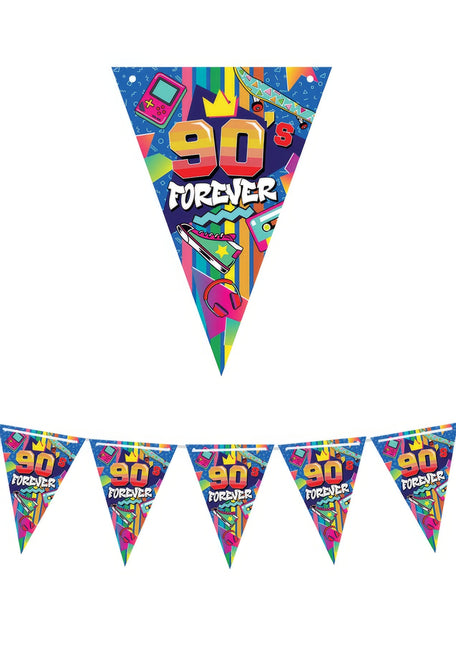 90-talet Garland färgad 3m