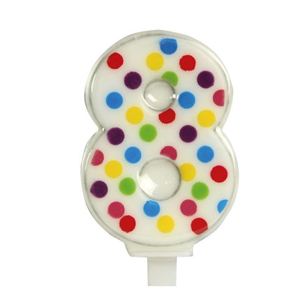 Ljus 8 år Konfetti 6,5cm