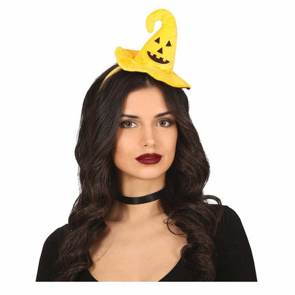 Orange Halloween hårband Häxhatt