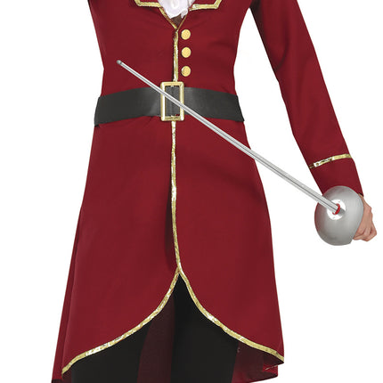 Piratdräkt Bordeaux Röd Dam