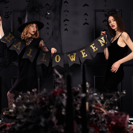 Orange Halloween bokstavsgirlang 1,75 m