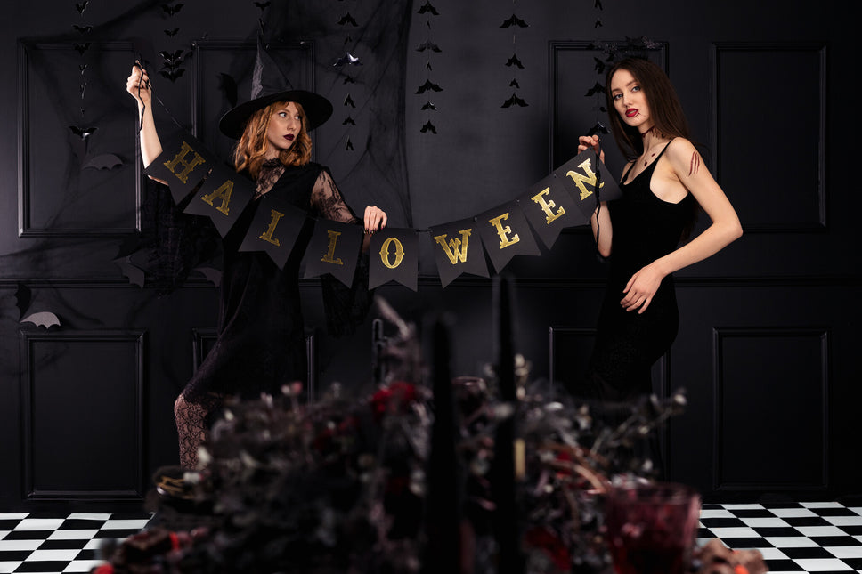 Orange Halloween bokstavsgirlang 1,75 m