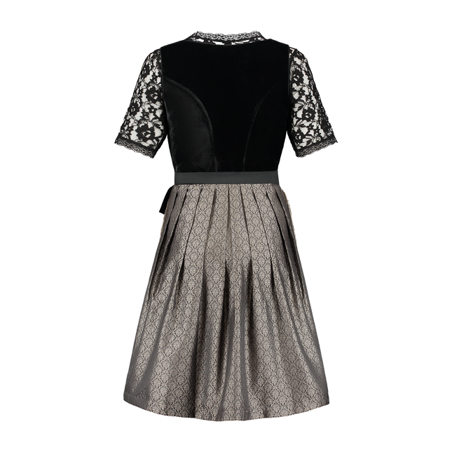 Svart Dirndlklänning Oktoberfest Damer Sammet