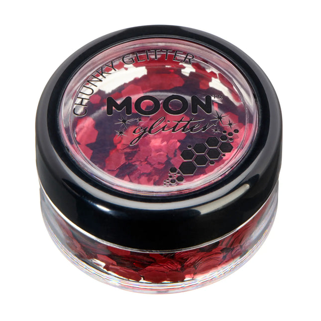 Moon Glitter Classic Chunky Glitter Röd 3g