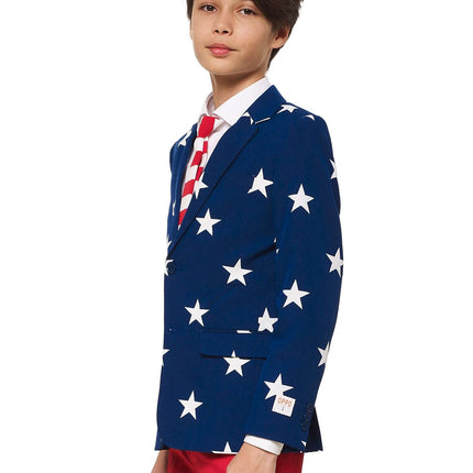 USA Stars Stripes Kostym Pojke Tonåring <tc>OppoSuits</tc>