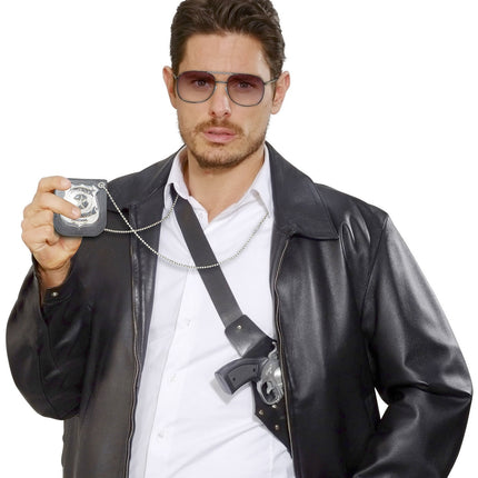 Polishalsband Svart Silver