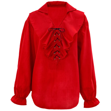 Röd Blus Dam Pirater/Renässans