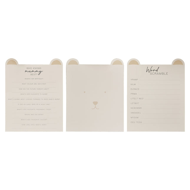 Baby Shower Kortspel Teddy 20st