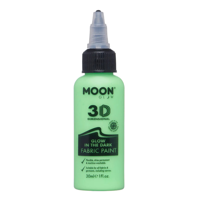 Moon Glow Glow Glow in the Dark Tygfärg Grön 30ml