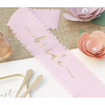 Bachelorette Party Sash Guld Rosa 1,56m