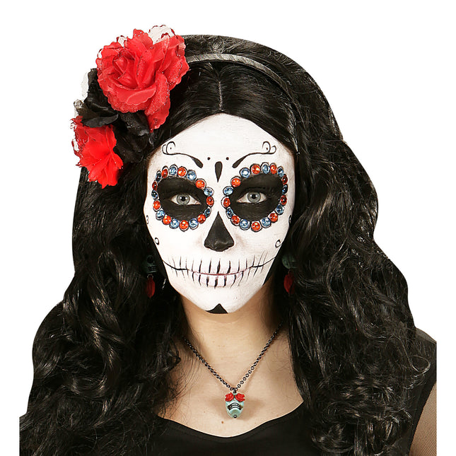 Blå Orange Face Stickers 40st