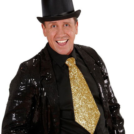 Guldhalsband Glitter med resår