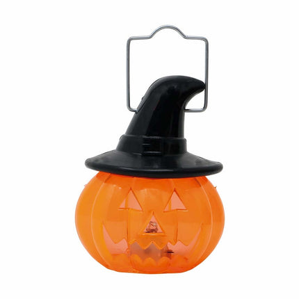 Halloween Hängande Dekoration Pumpa Med Ljus 8cm