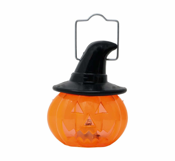 Halloween Hängande Dekoration Pumpa Med Ljus 8cm