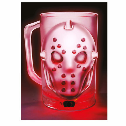 Halloween bordsdekoration ljus mask 10cm