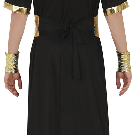 Farao Kostym Svart Guld Män